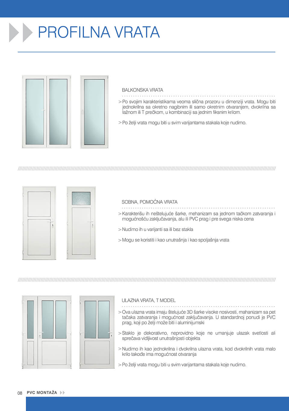 PVC Montaža vrata